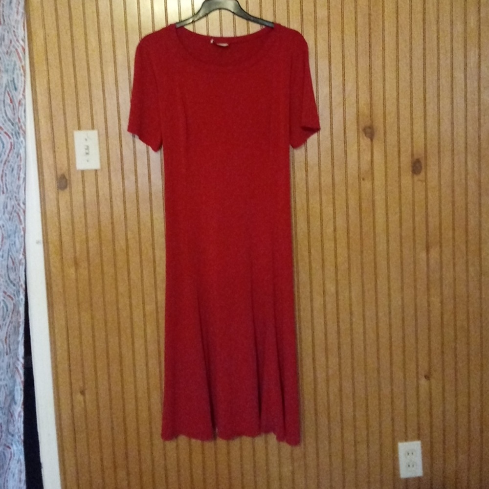 Red casual dress